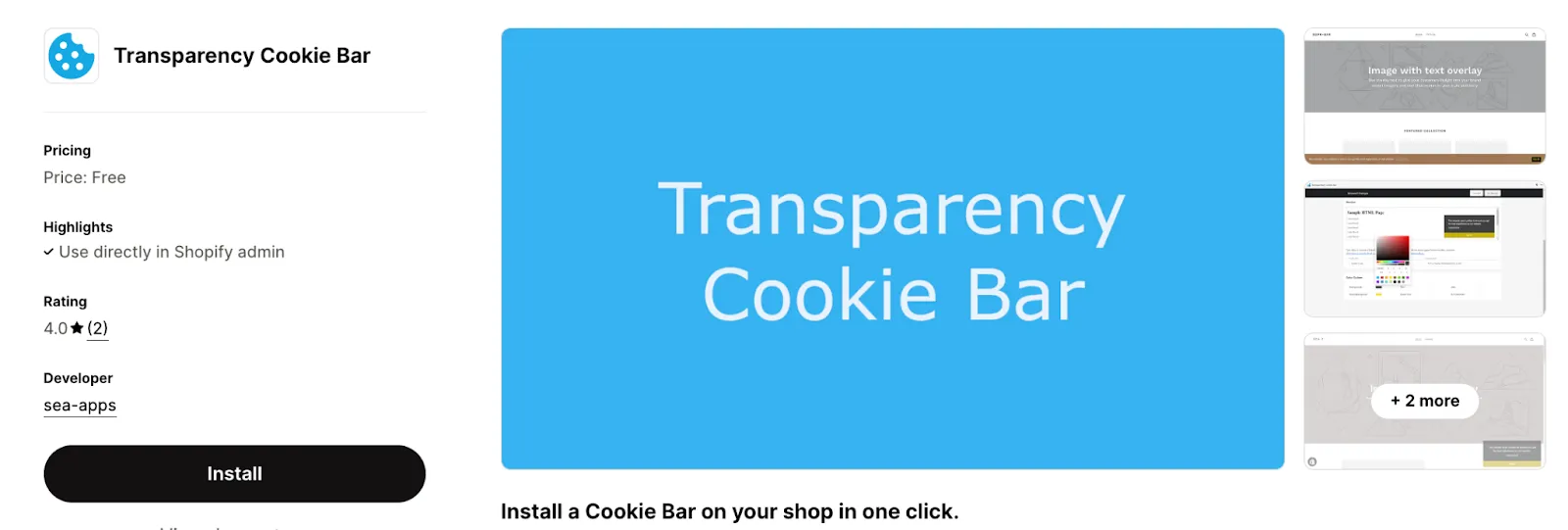 7. Transparency Cookie Bar